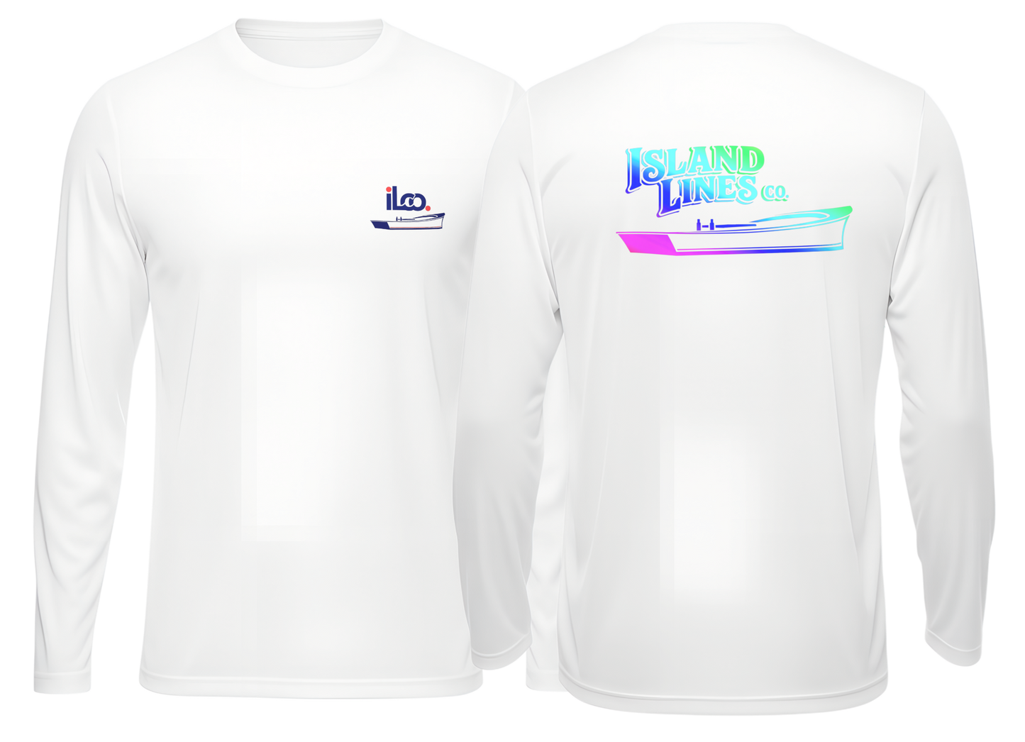 Island Lines co throwback Cool & Dry Sport Performance White